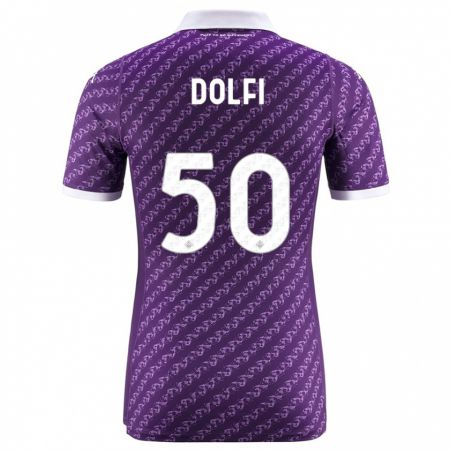 Kandiny Kinder Brando Dolfi #50 Violett Heimtrikot Trikot 2023/24 T-Shirt