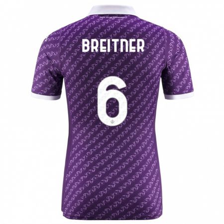 Kandiny Kinder Stephanie Breitner #6 Violett Heimtrikot Trikot 2023/24 T-Shirt