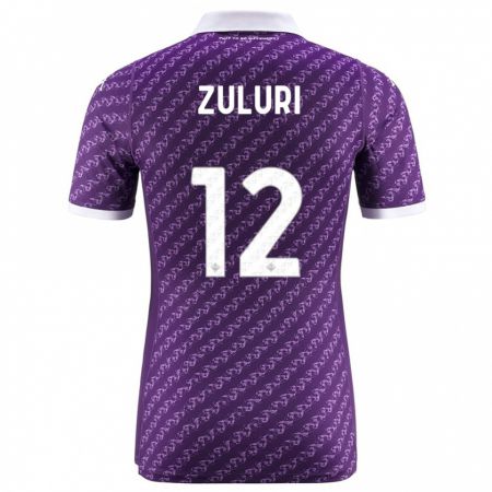 Kandiny Kinder Athena Zuluri #12 Violett Heimtrikot Trikot 2023/24 T-Shirt