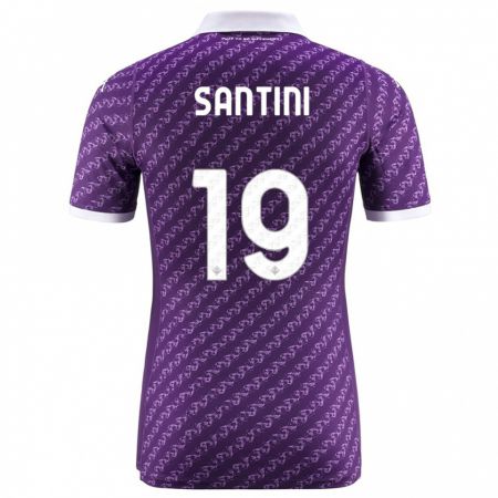 Kandiny Kinder Margherita Santini #19 Violett Heimtrikot Trikot 2023/24 T-Shirt