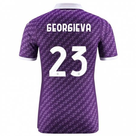Kandiny Kinder Marina Georgieva #23 Violett Heimtrikot Trikot 2023/24 T-Shirt