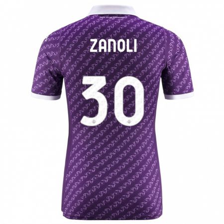 Kandiny Kinder Martina Zanoli #30 Violett Heimtrikot Trikot 2023/24 T-Shirt