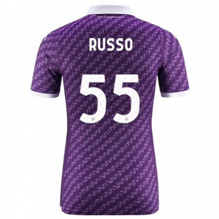 Kandiny Kinder Federica Russo #55 Violett Heimtrikot Trikot 2023/24 T-Shirt