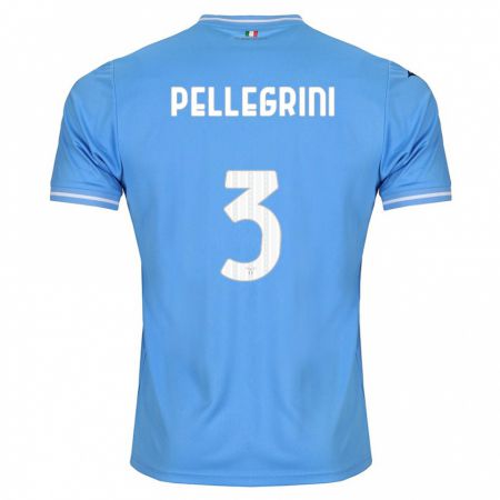 Kandiny Kinder Luca Pellegrini #3 Blau Heimtrikot Trikot 2023/24 T-Shirt
