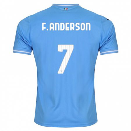 Kandiny Kinder Felipe Anderson #7 Blau Heimtrikot Trikot 2023/24 T-Shirt