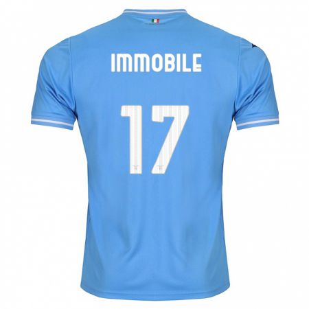 Kandiny Kinder Ciro Immobile #17 Blau Heimtrikot Trikot 2023/24 T-Shirt