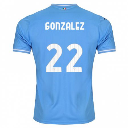 Kandiny Kinder Diego González #22 Blau Heimtrikot Trikot 2023/24 T-Shirt