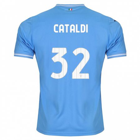 Kandiny Kinder Danilo Cataldi #32 Blau Heimtrikot Trikot 2023/24 T-Shirt