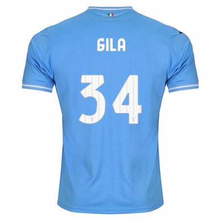 Kandiny Kinder Mario Gila #34 Blau Heimtrikot Trikot 2023/24 T-Shirt