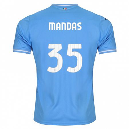 Kandiny Kinder Christos Mandas #35 Blau Heimtrikot Trikot 2023/24 T-Shirt