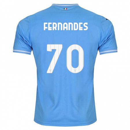 Kandiny Kinder Saná Fernandes #70 Blau Heimtrikot Trikot 2023/24 T-Shirt