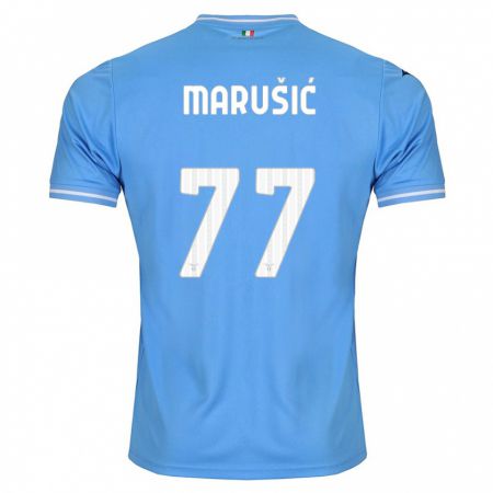 Kandiny Kinder Adam Marusic #77 Blau Heimtrikot Trikot 2023/24 T-Shirt