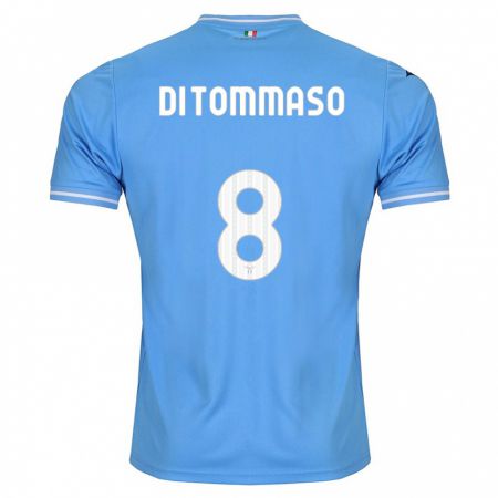 Kandiny Kinder Leonardo Di Tommaso #8 Blau Heimtrikot Trikot 2023/24 T-Shirt