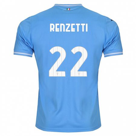Kandiny Kinder Davide Renzetti #22 Blau Heimtrikot Trikot 2023/24 T-Shirt
