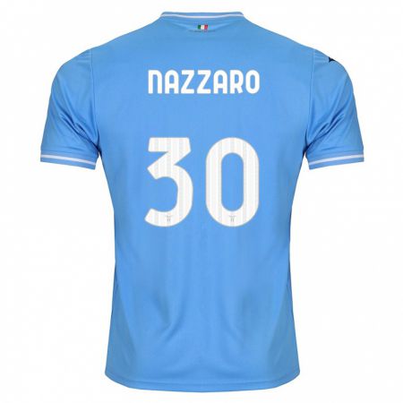Kandiny Kinder Marco Nazzaro #30 Blau Heimtrikot Trikot 2023/24 T-Shirt