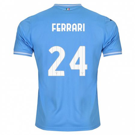 Kandiny Kinder Lorenzo Ferrari #24 Blau Heimtrikot Trikot 2023/24 T-Shirt