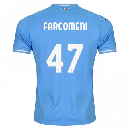 Kandiny Kinder Valerio Farcomeni #47 Blau Heimtrikot Trikot 2023/24 T-Shirt