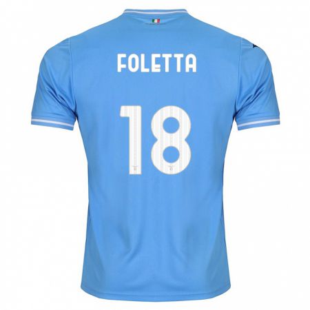 Kandiny Kinder Isabella Foletta #18 Blau Heimtrikot Trikot 2023/24 T-Shirt