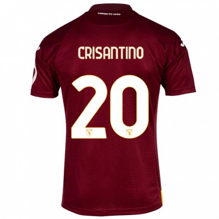 Kandiny Kinder Giulia Crisantino #20 Dunkelrot Heimtrikot Trikot 2023/24 T-Shirt