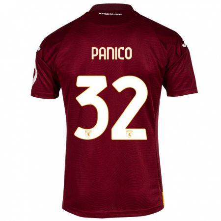 Kandiny Kinder Patrizia Panico #32 Dunkelrot Heimtrikot Trikot 2023/24 T-Shirt