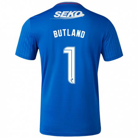 Kandiny Kinder Jack Butland #1 Blau Heimtrikot Trikot 2023/24 T-Shirt