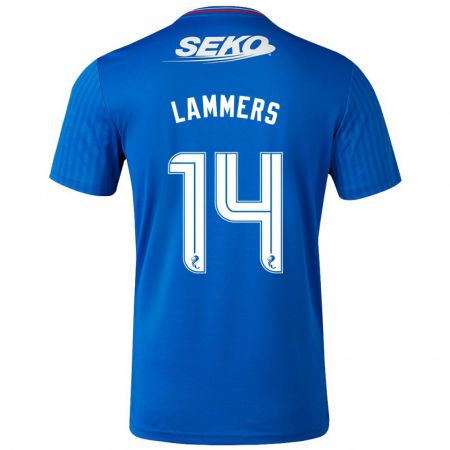 Kandiny Kinder Sam Lammers #14 Blau Heimtrikot Trikot 2023/24 T-Shirt