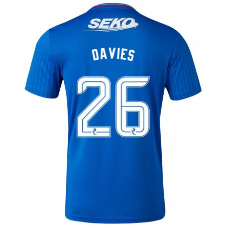 Kandiny Kinder Ben Davies #26 Blau Heimtrikot Trikot 2023/24 T-Shirt