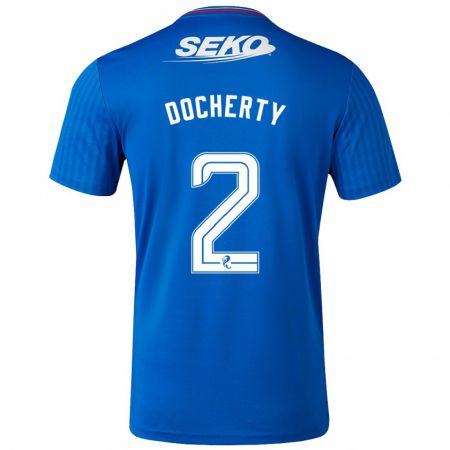 Kandiny Kinder Nicola Docherty #2 Blau Heimtrikot Trikot 2023/24 T-Shirt