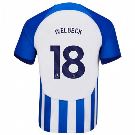 Kandiny Kinder Danny Welbeck #18 Blau Heimtrikot Trikot 2023/24 T-Shirt