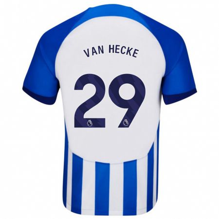 Kandiny Kinder Jan Paul Van Hecke #29 Blau Heimtrikot Trikot 2023/24 T-Shirt