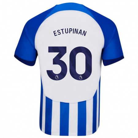 Kandiny Kinder Pervis Estupiñán #30 Blau Heimtrikot Trikot 2023/24 T-Shirt