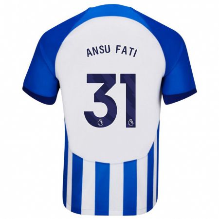 Kandiny Kinder Ansu Fati #31 Blau Heimtrikot Trikot 2023/24 T-Shirt