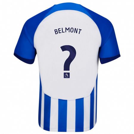Kandiny Kinder Joe Belmont #0 Blau Heimtrikot Trikot 2023/24 T-Shirt