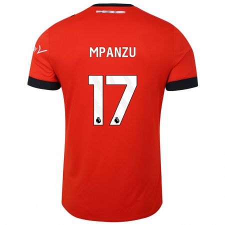 Kandiny Kinder Pelly Ruddock Mpanzu #17 Rot Heimtrikot Trikot 2023/24 T-Shirt