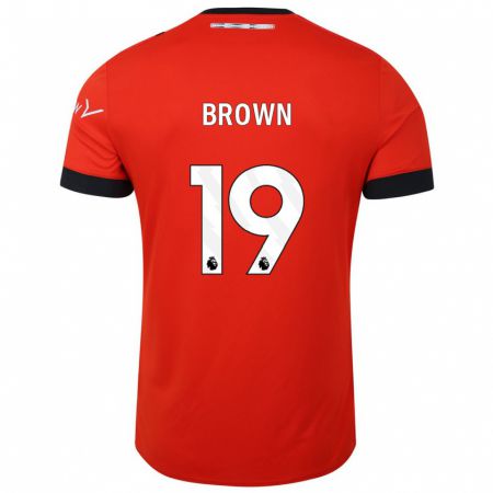 Kandiny Kinder Jacob Brown #19 Rot Heimtrikot Trikot 2023/24 T-Shirt
