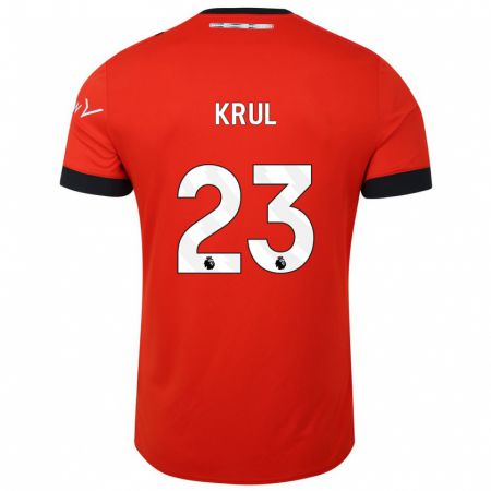 Kandiny Kinder Tim Krul #23 Rot Heimtrikot Trikot 2023/24 T-Shirt