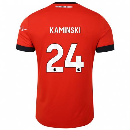 Kandiny Kinder Thomas Kaminski #24 Rot Heimtrikot Trikot 2023/24 T-Shirt