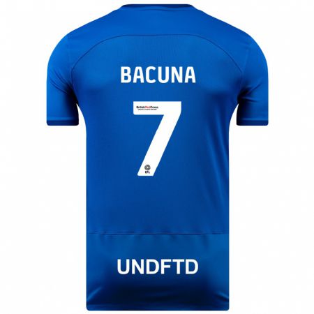 Kandiny Kinder Juninho Bacuna #7 Blau Heimtrikot Trikot 2023/24 T-Shirt