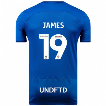 Kandiny Kinder Jordan James #19 Blau Heimtrikot Trikot 2023/24 T-Shirt
