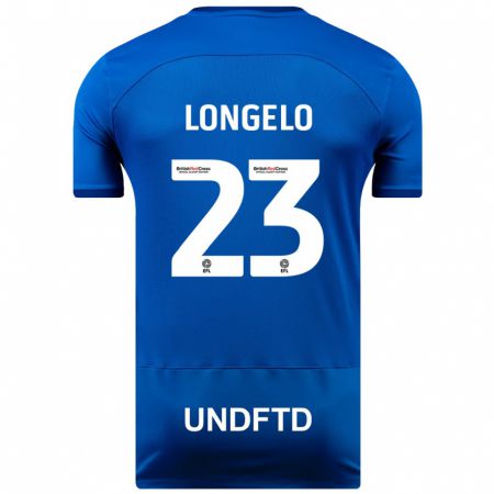 Kandiny Kinder Emmanuel Longelo #23 Blau Heimtrikot Trikot 2023/24 T-Shirt