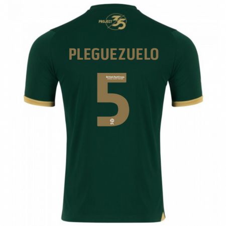 Kandiny Kinder Julio Pleguezuelo #5 Grün Heimtrikot Trikot 2023/24 T-Shirt