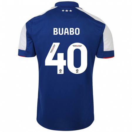 Kandiny Kinder Gerard Buabo #40 Blau Heimtrikot Trikot 2023/24 T-Shirt