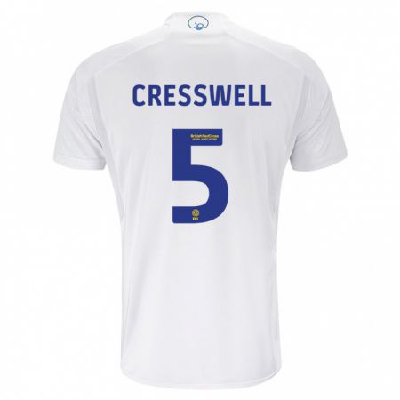 Kandiny Kinder Charlie Cresswell #5 Weiß Heimtrikot Trikot 2023/24 T-Shirt