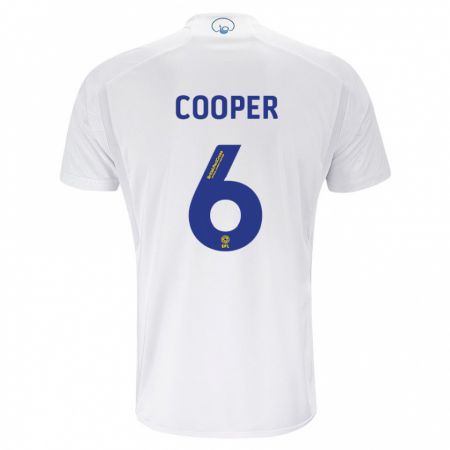 Kandiny Kinder Liam Cooper #6 Weiß Heimtrikot Trikot 2023/24 T-Shirt
