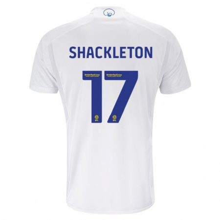 Kandiny Kinder Jamie Shackleton #17 Weiß Heimtrikot Trikot 2023/24 T-Shirt