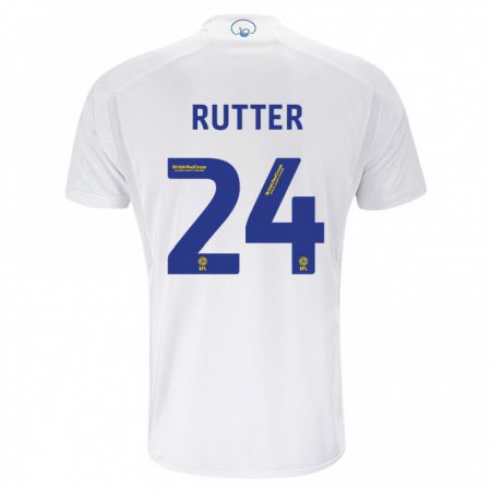 Kandiny Kinder Georginio Rutter #24 Weiß Heimtrikot Trikot 2023/24 T-Shirt