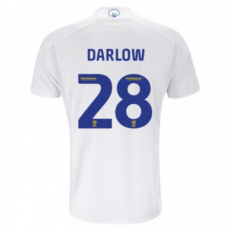 Kandiny Kinder Karl Darlow #28 Weiß Heimtrikot Trikot 2023/24 T-Shirt