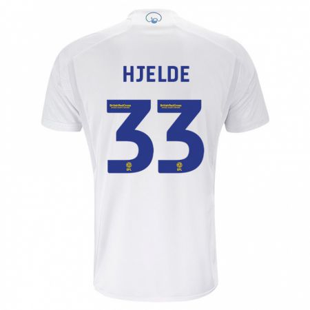 Kandiny Kinder Leo Fuhr Hjelde #33 Weiß Heimtrikot Trikot 2023/24 T-Shirt