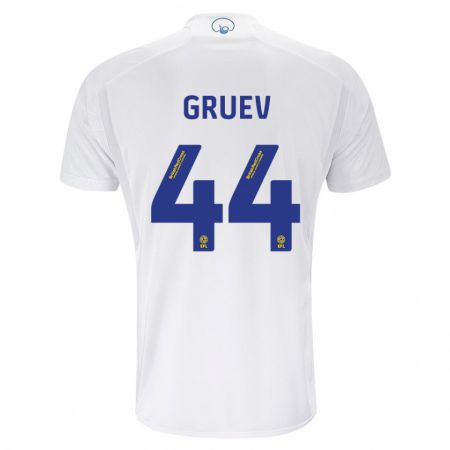 Kandiny Kinder Ilia Gruev #44 Weiß Heimtrikot Trikot 2023/24 T-Shirt