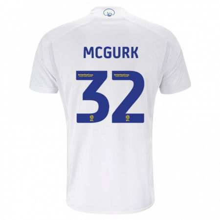 Kandiny Kinder Sean Mcgurk #32 Weiß Heimtrikot Trikot 2023/24 T-Shirt